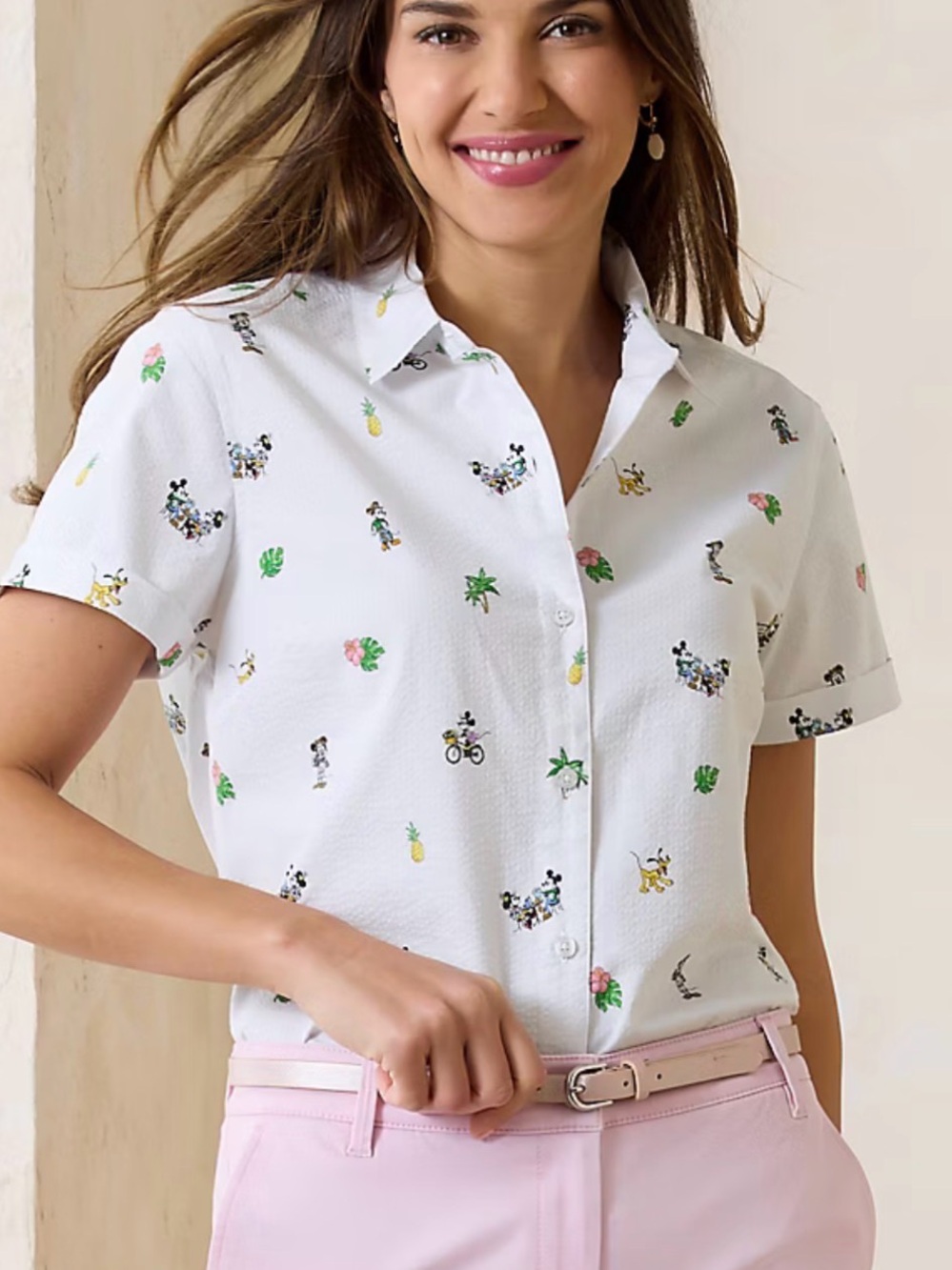 Disney x Tommy Bahama Nova Wave Beach Cruiser Button Down Shirt Women’s - Large